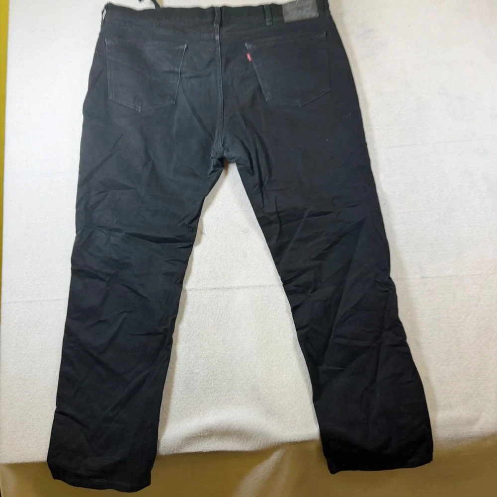 Levis 541 Athletic‎ Taper Mens Black Distressed Jeans 40x32 Ripped Denim